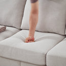 83" Modern Classic Design with Nails Living Room Three Seater Sofa