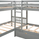 L Shaped Bunk Bed With Drawers by Unique Piece Furniture