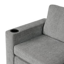 Sectional Sofa Convertible Pull-Out Sofa Bed With A Movable Storage Ottoman For Living Room