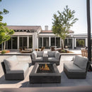 Patio Conversation Set & Cushions, Seats 4 - Gray Mix by Unique Piece Furniture