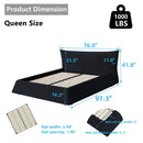 Upholstered Platform Bed With Special Shaped Headboard by HouseOfZazla