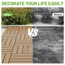 44 Pcs Interlocking Deck Tiles 12" x 12" HDPE Outdoor Flooring by HouseOfZazla