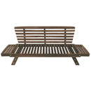 TOPMAX Outdoor Adjustable Patio Wooden Daybed Sofa Chaise Lounge
