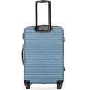3 Piece Luggage Sets ABS Lightweight Suitcase with Two Hooks, Spinner Wheels, TSA Lock, (20/24/28) Blue