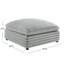 Jenny - Square Ottoman - Gray by HouseOfZazla