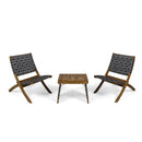 Kayla Outdoor Foldable 2 Seater Chat Set - Brown / Gray