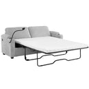 Sleeper Sofa Loveseat Sofa With Full Size Mattress, 2 USB Ports, 2 Cup Holders, 2 Side Pockets And Phone Holder by HouseOfZazla
