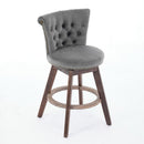 26" Counter Height Bar Stools Set of 2 with 360° Swivel and Velvet Upholstery