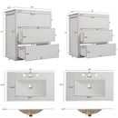 Double Sinks Bathroom Vanity Set with 2 Ceramic Basins by HouseOfZazla
