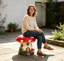 13.4" Mushroom House Garden Stool by HouseOfZazla