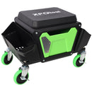 Heavy Duty Mechanic Stool With Wheels And Soft Rubber Cushion And 330Lbs Capacity - Green by HouseOfZazla