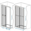 Double Sliding Shower Door With Explosion Proof Film by HouseOfZazla