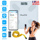 Smart Digital Scale For Body Weight High Accuracy BMI Weight Scale Full Body Composition Analysis Sync with APP 4mm Tempered Glass 397LBS Capacity LCD