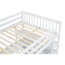 Loft Bed With Storage Shelves And Under Bed Desk by HouseOfZazla