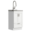 Reed - Deluxe Laundry Cabinet With Pull-Out Faucet And Stainless Steel Sink by HouseOfZazla