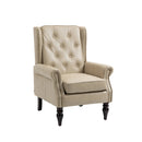 Modern Accent Chair Lounge Chair with Sturdy Wood Legs in Camel PU Leather