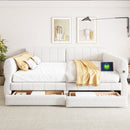 Upholstered Platform Bed With USB Charging by HouseOfZazla