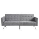 Futon Sofa Bed Convertible Folding Lounge Couch, Armrests by HouseOfZazla