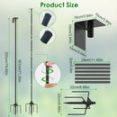79.92in Bird House Pole Kit Height Adjustable Bird Feeder PoleÊMount Kit Heavy Duty Bird House Pole Set with 5 Prongs Base for Bird House Bird Feeder
