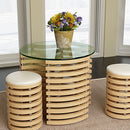 20" Round Tempered Glass Table Top Clear Glass 1 / 4" Thick Round Polished Edge - Transparent by HouseOfZazla