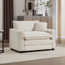 Modern Classic Fabric Single Chair Deep Seat Sofa With Pillow by HouseOfZazla