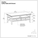 Acadian - Coffee Table With Drawer - Brown by HouseOfZazla