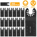 20 Saw Blade Metal Oscillating Multitool Cutter Fit for Fein Multimaster Multi-Max Dewalt Craftsman Ridgid Makita Milwaukee Rockwell
