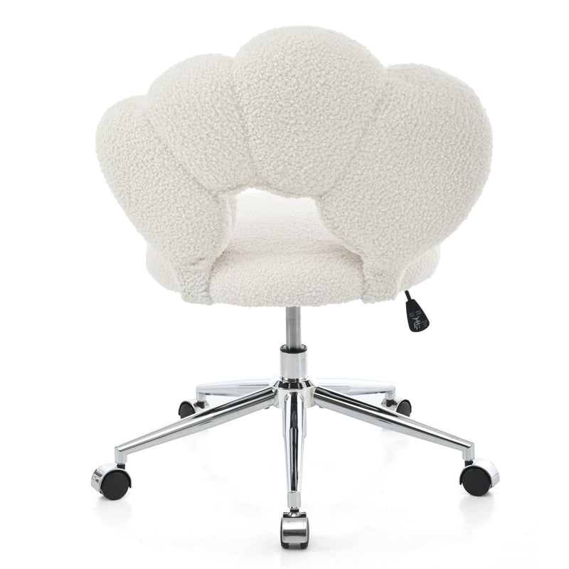 360Swivel Height Adjustable,Swivel Chair,Teddy fabric,home office chair