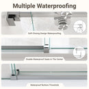 56-60"W x 72"H Frameless Sliding Shower Door – Clear Tempered Glass by HouseOfZazla