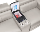 Nova Modern Style Sectional with Console, Wedge, and Bluetooth