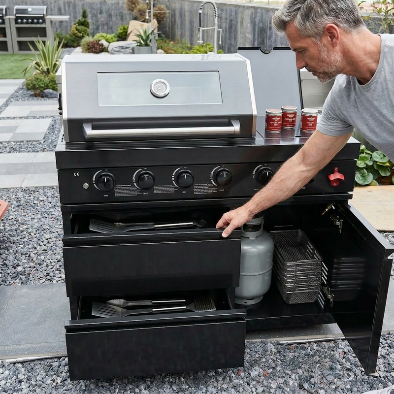 46-Inch Stainless Steel Outdoor BBQ Grill, photo 3 of 7