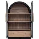 K&K 71" Tall Arched Kitchen Pantry Cabinet