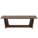 Executive Desk For Home Office, Computer Table With Pedestal, Large Writing Workstation - Brown by HouseOfZazla