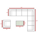 Stylish Entertainment Sectional Set, Outdoor Living