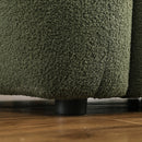 64.96 length, 35.83" deepth, human body structure for USA people, marshmallow sofa,boucle sofa, 2 seater, olive green BOUCLE