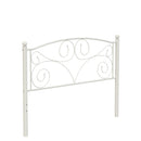 Full With Metal Frame Bed - White by HouseOfZazla