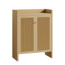 Rattan Shoe Cabinet with Doors, 6-Tier Storage Organizer