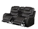 Braylon Recliner Loveseat With Cupholder Console - Brown by HouseOfZazla