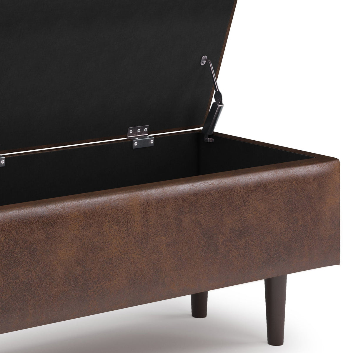 Shay - Large Square Coffee Table Storage Ottoman Mid-Century Style, photo 17 of 40
