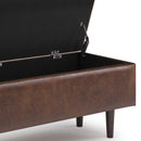 Shay - Large Square Coffee Table Storage Ottoman Mid-Century Style by Unique Piece Furniture