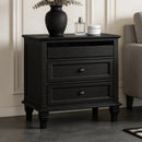 28" Wood Nightstand with Charging Station by HouseOfZazla