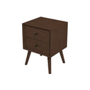 Caroline - Mid-Century Modern Style Night Stand 2 Drawer by HouseOfZazla