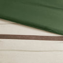 7 Pc Faux Suede Comforter Set Green King