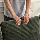 Convertible Sectional Sofa Bed Set With Armrest Storage, Cup Holder, USB, 4 Seater - Green by Unique Piece Furniture
