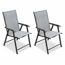 Outdoor Patio Chairs Set of 2 Stackable Portable for Deck, Garden, Camping and Travel by HouseOfZazla