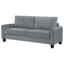 Dixon - Upholstered Sofa With Rounded Arms And Texture - Gray