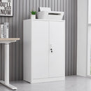 Metal Storage Cabinet With Locking Doors And Adjustable Shelf, Folding Filing Storage Cabinet, Folding Storage Locker Cabinet For Home Office, School, Garage by Unique Piece Furniture