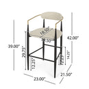 Upholstered Bar Stools With Backs For Kitchen Island (Set of 2) by HouseOfZazla