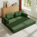 Convertible Sleeper Sofa Bed With Cylindrical Pillow, Fixed Shape Frame by Unique Piece Furniture