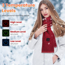 USB Heated Winter Scarf – Unisex, 3 Heat Modes, for Outdoor Sports